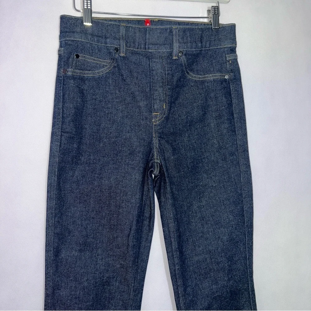 Spanx Straight Leg Woman's Denim Pants Raw Indigo Pull On Sz‎ Medium